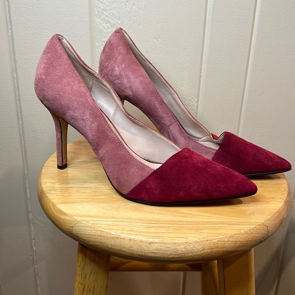Nine West Shoes - Pink and Red Suede Heel Pumps Nine West
